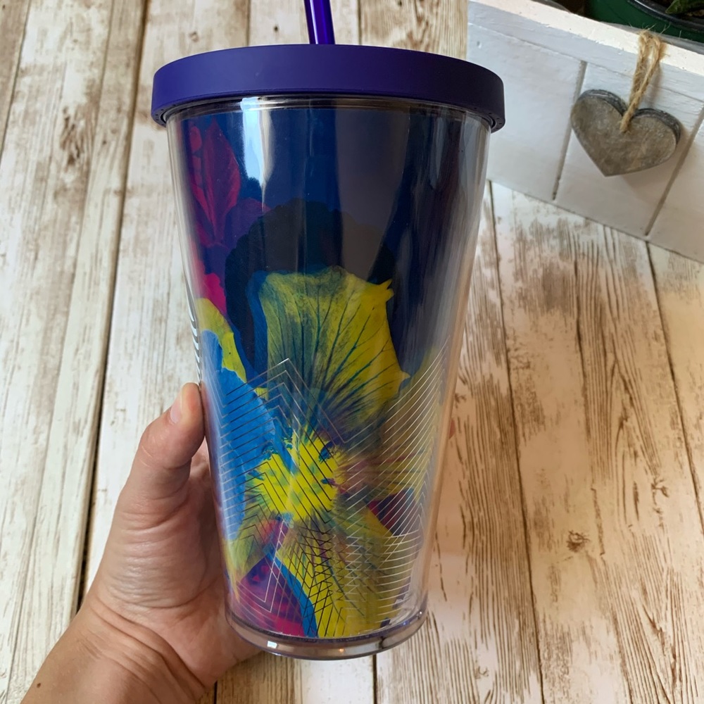 NWOT Starbucks Cold Cup 16 Oz Floral Print - Picture 2 of 4
